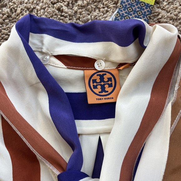 Tory Burch Lane Blouse Size 2 - Picture 3 of 11